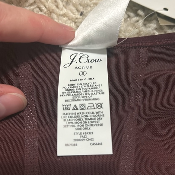 NWT-S-J.Crew SleekStretch zip-front sports bra - Picture 3 of 10